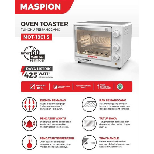 Maspion Oven Toaster 18 Liter - MOT1801S